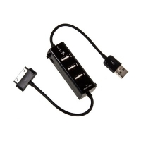 USB кабель+HUB для iPad 3 iPad 2 iPad iPhone 4s 3G 3Gs 2G iPod черный