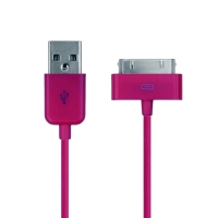 USB кабель для iPad 3 iPad 2 iPad iPhone 4s 3G 3Gs iPod сиреневый