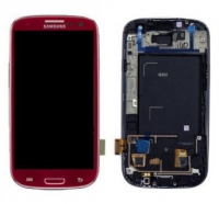Дисплей в сборе с тачскрином в рамке для Samsung Galaxy S3 (i9300) Оригинал Коричневый