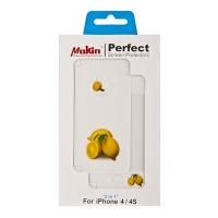 Пленка защитная Mokin для iPhone 4/4s  лимоны передняя и задняя