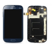 Дисплей в сборе с тачскрином в рамке для Samsung Galaxy Grand Duos (I9082) Темно-синий Оригинал