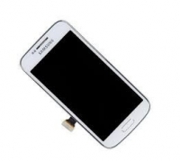 Дисплей в сборе с тачскрином в рамке для Samsung Galaxy S4 Zoom Белый (C101)