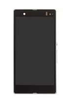 Дисплей в сборе с тачскрином в рамке для Sony Xperia Z (C6603 LT36) Белый Оригинал