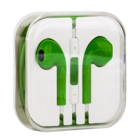 Наушники-ракушки для iPhone 5s iPhone 5 с регулировкой громкости зеленые