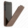 Чехол Borofone Crocodile flip Leather case Brown для Apple iPhone 5