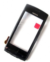 Сенсорное стекло (тачскрин) для Nokia 500 Черный