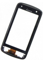 Сенсорное стекло (тачскрин) для Nokia 603   Черный