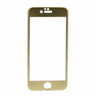 Защитное стекло дисплея iPhone 6G 4.7 c металлической рамкой золотое