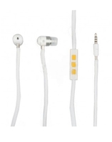 Гарнитура для iPhone/iPod шнурок с пультом (белый)