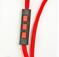 Гарнитура для iPhone/iPod шнурок с пультом (красный)