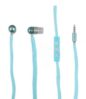 Гарнитура для iPhone/iPod шнурок с пультом (синий)