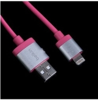 USB Дата-кабель "Belkin" Apple 8 pin усиленный (розовый)