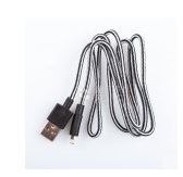 USB Дата-кабель "LP" для Apple iPhone/iPad/iPad mini 8 pin в оплетке (белый/черный)