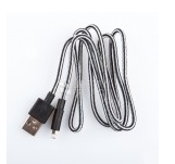 USB Дата-кабель "LP" для Apple iPhone/iPad/iPad mini 8 pin в оплетке (серый/черный)