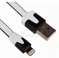 USB Дата-кабель "LP" для Apple iPhone/iPad/iPad mini 8 pin (белый/черный)