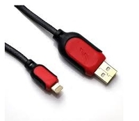 USB Дата-кабель для Apple iPhone/iPad/iPad mini 8 pin (красный/черный)
