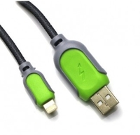 SB Дата-кабель для Apple iPhone/iPad/iPad mini 8 pin (зеленый/серый)