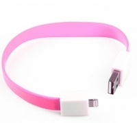 USB Дата-кабель на большом магните для Apple 8 pin (розовый)