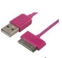 Дата-кабель "Apple Dock" для Apple 30 pin (розовый)