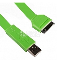 USB Дата-кабель "LP" для Apple iPhone/iPad 30 pin (зеленый)