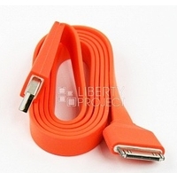 USB Дата-кабель "LP" для Apple iPhone/iPad 30 pin (оранжевый)