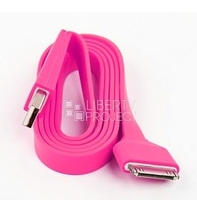 USB Дата-кабель "LP" для Apple iPhone/iPad 30 pin (розовый)
