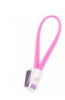 USB Дата-кабель на магните для Apple 30 pin (розовый)