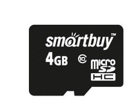 Карта памяти MicroSDHC 4ГБ SmartBuy (Сlass10 )