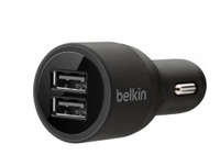 АЗУ "Belkin" 4,2A с двумя USB выходами + USB кабель Apple 8 pin (черный)
