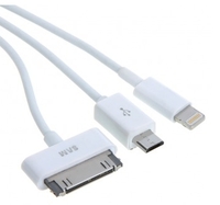 АЗУ 3 в 1 для Apple 8 pin/Apple 30 pin/Micro USB 1 A