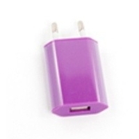 Сетевое зарядное устройство с USB выходом 1А (сиреневый)