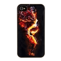 Накладка Fashion case для iPhone 4s/4 Вид 10 девушка-огонь
