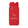 Чехол силиконовый Hello Kitty для iPhone 4s/4 бантики красный