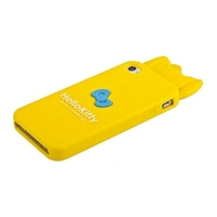 Чехол силиконовый Hello Kitty для iPhone 4s/4 бантики желтый