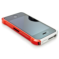 Бампер алюминиевый ELEMENT CASE Vapor 4 для iPhone 4s/4 серебряный/красный