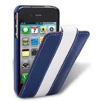 Чехол Melkco для iPhone 4s/4 Leather Case Limited Edition Jacka Type (Blue/White LC)