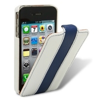 Чехол Melkco для iPhone 4s/4 Leather Case Limited Edition Jacka Type (White/Blue LC)