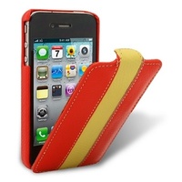Чехол Melkco для iPhone 4s/4 Leather Case Limited Edition Jacka Type (Red/Yellow LC)