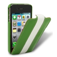 Чехол Melkco для iPhone 4s/4 Leather Case Limited Edition Jacka Type (Green/White LC)