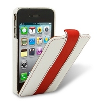 Чехол Melkco для iPhone 4s/4 Leather Case Limited Edition Jacka Type (White/Red LC)