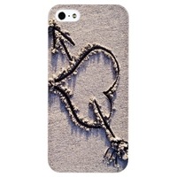 Накладка Fashion case для iPhone 5 (Вид 12) сердце на песке