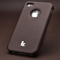 Накладка Jisoncase для iPhone 4s/4 коричневая