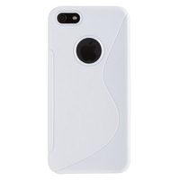 Чехол силиконовый для iPhone 5s iPhone 5 жесткий белый