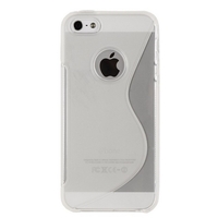 Чехол силиконовый для iPhone 5 жесткий прозрачный