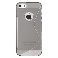 Чехол силиконовый для iPhone 5 жесткий серый