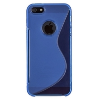 Чехол силиконовый для iPhone 5s iPhone 5 жесткий синий