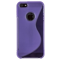 Чехол силиконовый для iPhone 5 жесткий фиолетовый