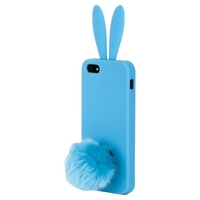 Чехол силиконовый Rabito для iPhone 5 голубой (blue)