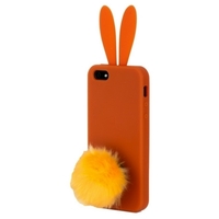 Чехол силиконовый Rabito для iPhone 5 оранжевый (orange)