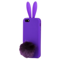 Чехол силиконовый Rabito для iPhone 5 фиолетовый (purple)
